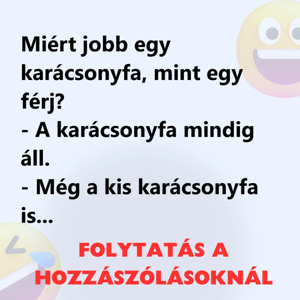 Vicc Miert jobb egy karacsonyfa mint egy ferj 1024x1024